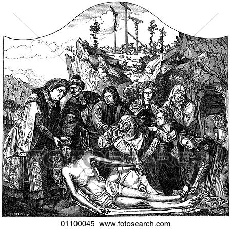 Stock Illustration - Paintings & Engravings - Engraving - Belgium "The Entombment" by Quentin Massys (1465-1530) This Flemish artist is considered to be the first important painter of the Antwerp school. His work is noted for detailed expressions on individual faces of wh. Fotosearch