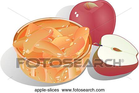 Stock Illustration - Apple Slices. Fotosearch