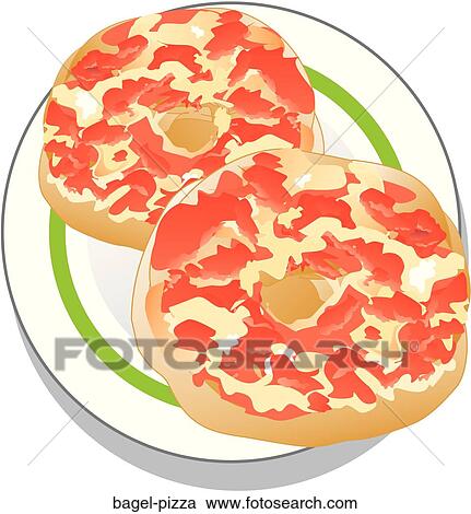 Clipart - Bagel Pizza. Fotosearch