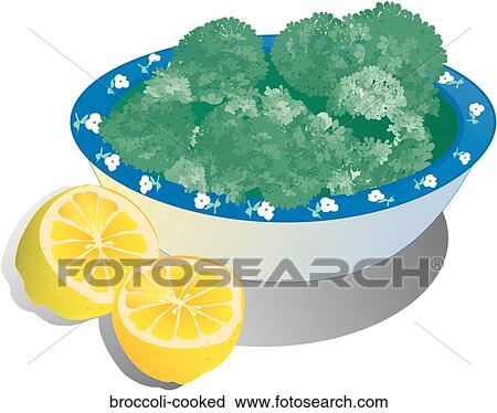 Clip Art - Broccoli-Cooked. Fotosearch