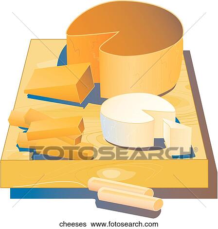Stock Illustration - Cheeses. Fotosearch