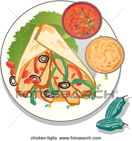 Chicken Fajita View Large Illustration Clipart - Chicken Fajita . Fotosearch