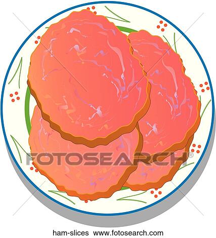 Stock Illustration - Ham Slices. Fotosearch