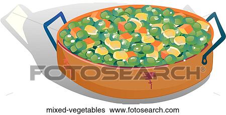Mixed Vegetables View Large Illustration Stock Illustration - Mixed Vegetables. Fotosearch