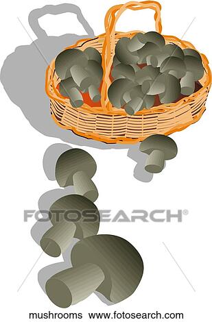 Mushrooms View Large Illustration Stock Illustration - Mushrooms. Fotosearch
