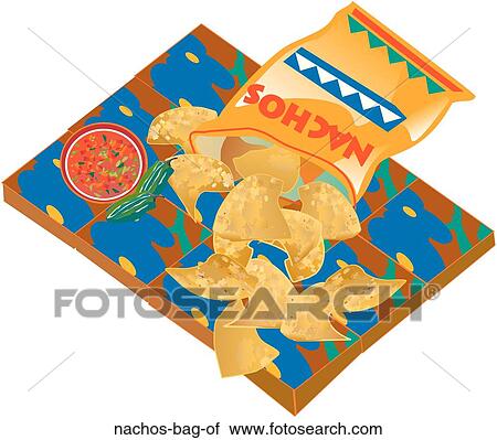 Clip Art - Nachos, Bag of. Fotosearch