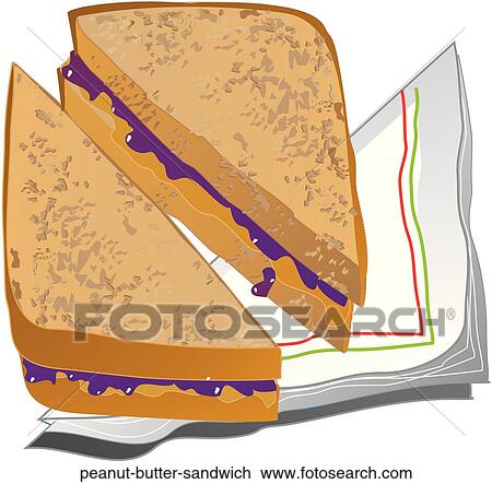 Drawing - Peanut Butter Sandwich. Fotosearch