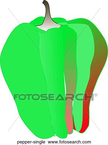 Clip Art - Pepper Single. Fotosearch