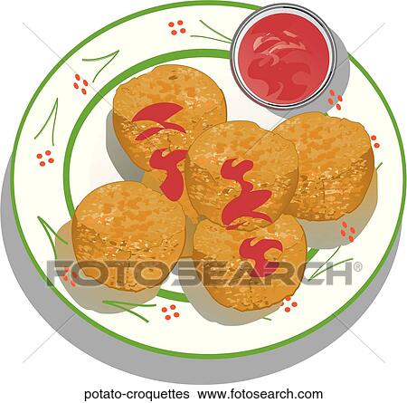 Potato Croquettes View Large Illustration Stock Illustration - Potato Croquettes. Fotosearch