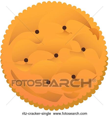 Ritz Cracker Single View Large Illustration Clip Art - Ritz Cracker Single. Fotosearch