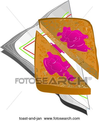 Stock Illustration - Toast and Jan. Fotosearch