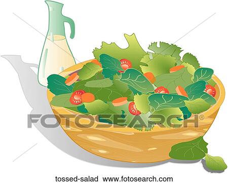 Clip Art - Tossed Salad. Fotosearch