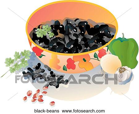 黒豆 イラスト Black Beans Fotosearch