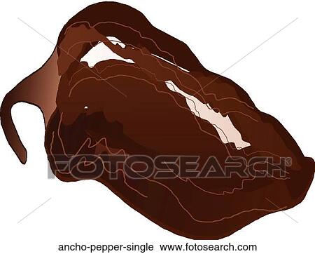 Clip Art - Ancho Pepper Single. Fotosearch