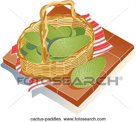 Cactus Paddles View Large Illustration Stock Illustration - Cactus Paddles. Fotosearch