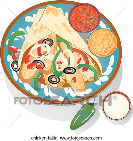 Chicken Fajita View Large Illustration Clipart - Chicken Fajita. Fotosearch