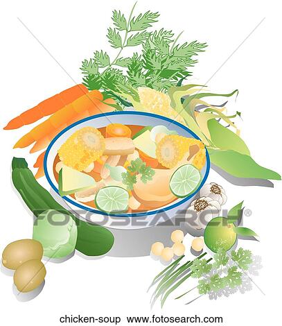 Stock Illustration - Chicken Soup. Fotosearch
