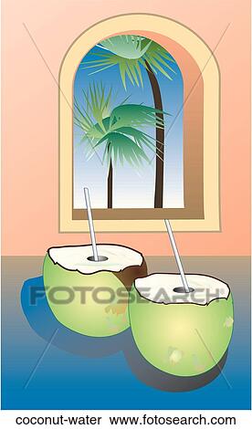 Coconut Water View Large Illustration Stock Illustration - Coconut Water. Fotosearch