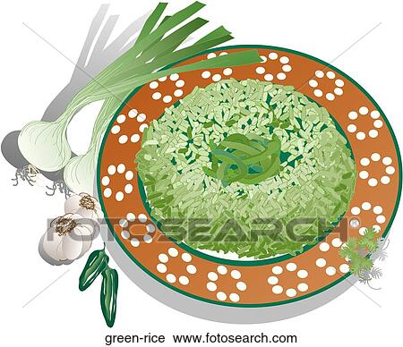 Green Rice View Large Illustration Clip Art - Green Rice. Fotosearch