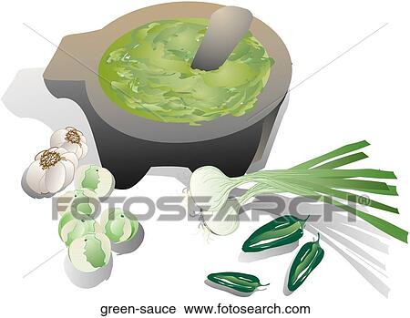 Green Sauce View Large Illustration Clip Art - Green Sauce. Fotosearch
