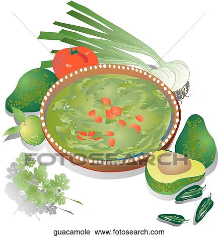 Guacamole View Large Illustration Clip Art - Guacamole. Fotosearch
