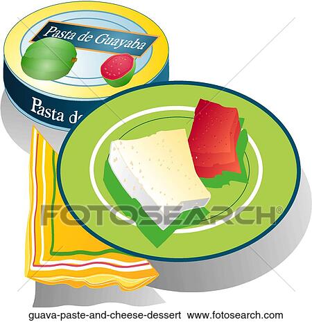 Stock Illustration - Guava Paste and Cheese Dessert. Fotosearch
