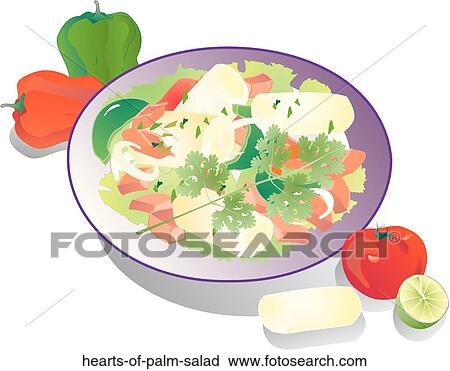 Hearts of Palm Salad View Large Illustration Clip Art - Hearts of Palm Salad. Fotosearch