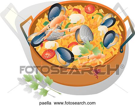 Clipart - Paella. Fotosearch