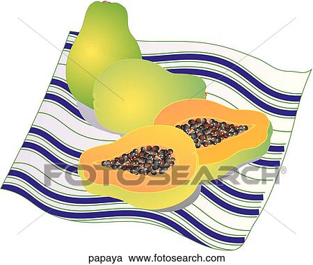 Papaya View Large Illustration Clipart - Papaya. Fotosearch