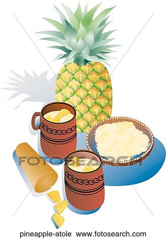 Pineapple Atole View Large Illustration Clip Art - Pineapple Atole. Fotosearch
