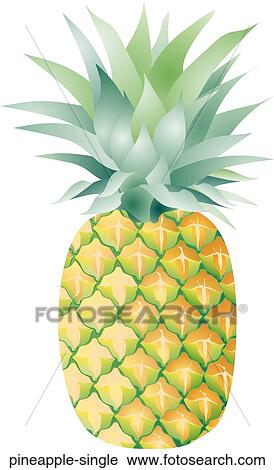 Clip Art - Pineapple Single. Fotosearch