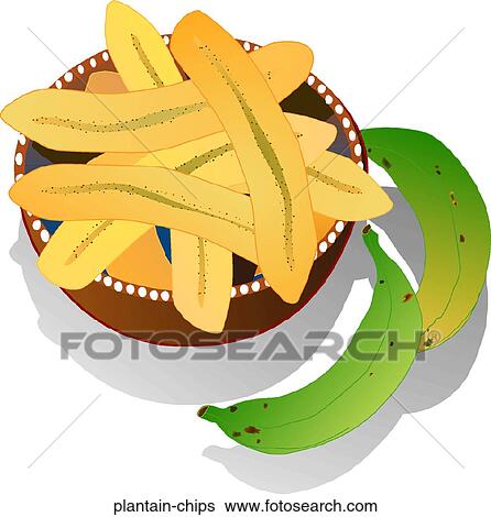 Stock Illustration - Plantain Chips. Fotosearch