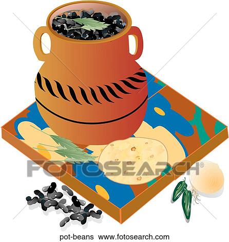 Stock Illustration - Pot Beans. Fotosearch