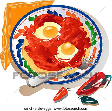 Ranch Style Eggs View Large Illustration Stock Illustration - Ranch Style Eggs . Fotosearch