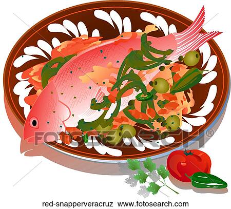 Red SnapperVeracruz View Large Illustration Stock Illustration - Red SnapperVeracruz . Fotosearch