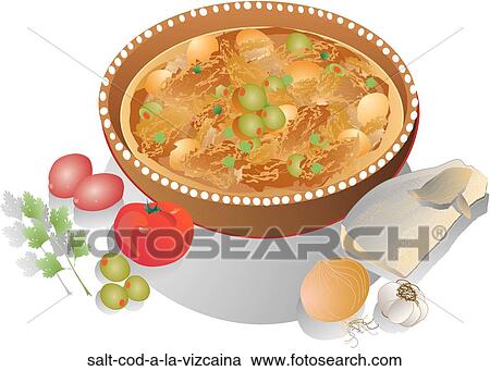 Clipart - Salt Cod a la Vizcaína . Fotosearch