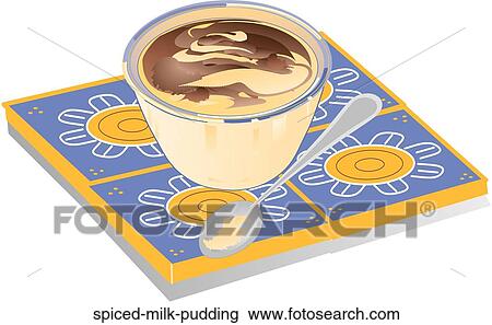 Drawing - Spiced Milk Pudding . Fotosearch