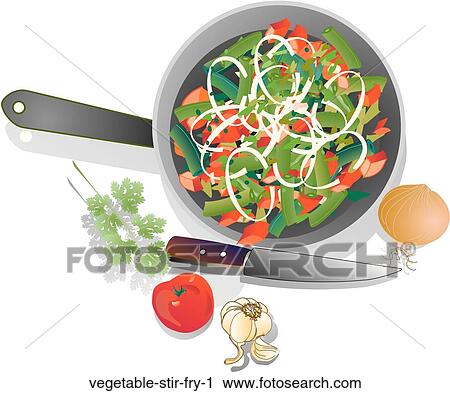 Vegetable Stir Fry 1 View Large Illustration Clip Art - Vegetable Stir Fry 1. Fotosearch