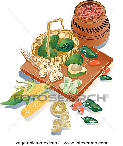 Clip Art - Vegetables, Mexican 1. Fotosearch