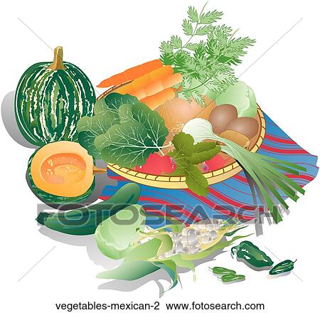 Drawing - Vegetables, Mexican 2. Fotosearch