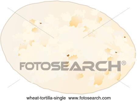 Clip Art - Wheat Tortilla Single. Fotosearch