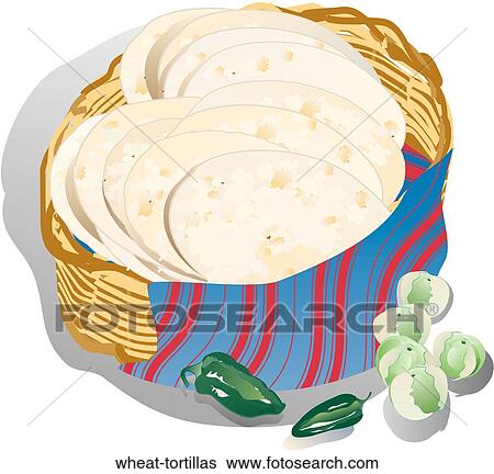 Wheat Tortillas View Large Illustration Stock Illustration - Wheat Tortillas. Fotosearch