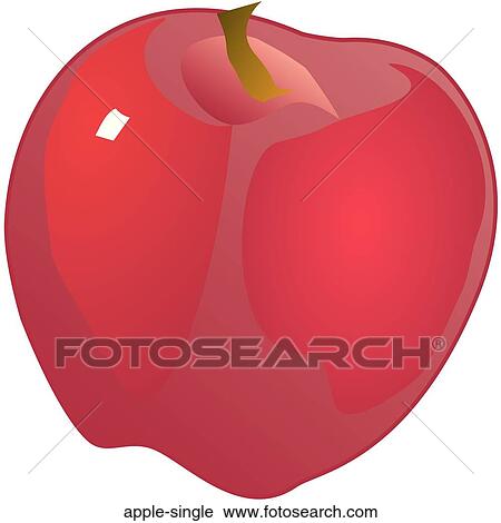 التفاحة إختار Clip Art Apple Single Fotosearch