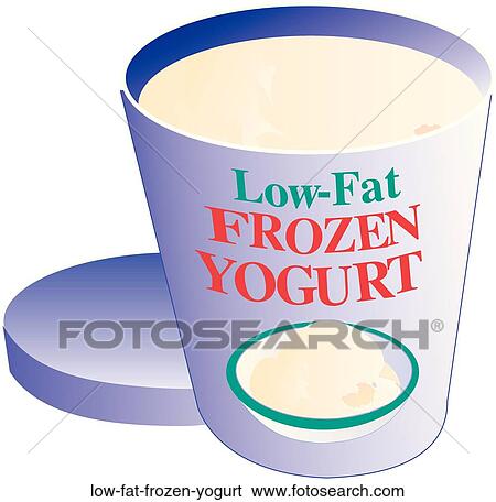 低い脂肪質の凍らせていたヨーグルト イラスト Low Fat Frozen Yogurt Fotosearch