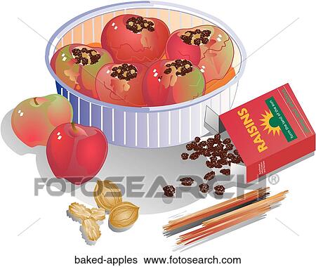 Stock Illustration - Baked Apples. Fotosearch