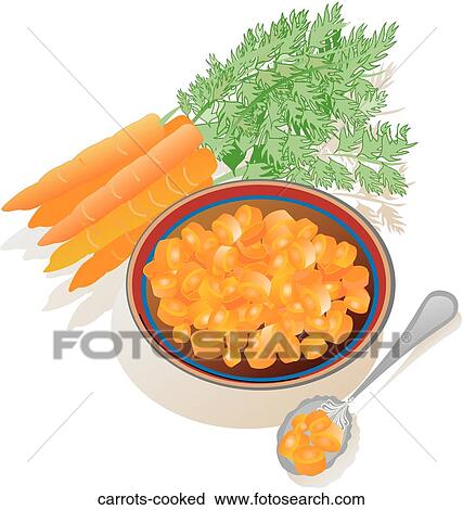 Clip Art - Carrots-Cooked. Fotosearch