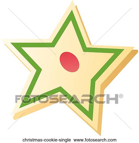 Christmas Cookie Single View Large Illustration Clip Art - Christmas Cookie Single. Fotosearch