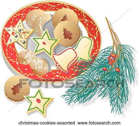 Christmas Cookies, Assorted View Large Illustration Clip Art - Christmas Cookies, Assorted. Fotosearch