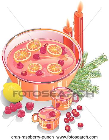 Drawing - Cran-Raspberry Punch. Fotosearch