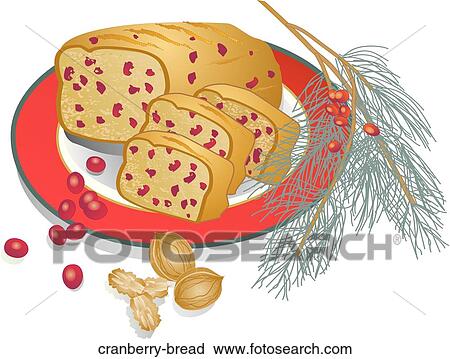 Clip Art - Cranberry Bread. Fotosearch